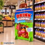 Staande display op maat van Re-board voor productpromotie in supermarkt
